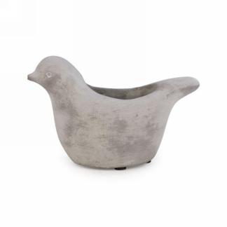small bird pot- grey
