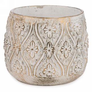 ornate motif pot - gold