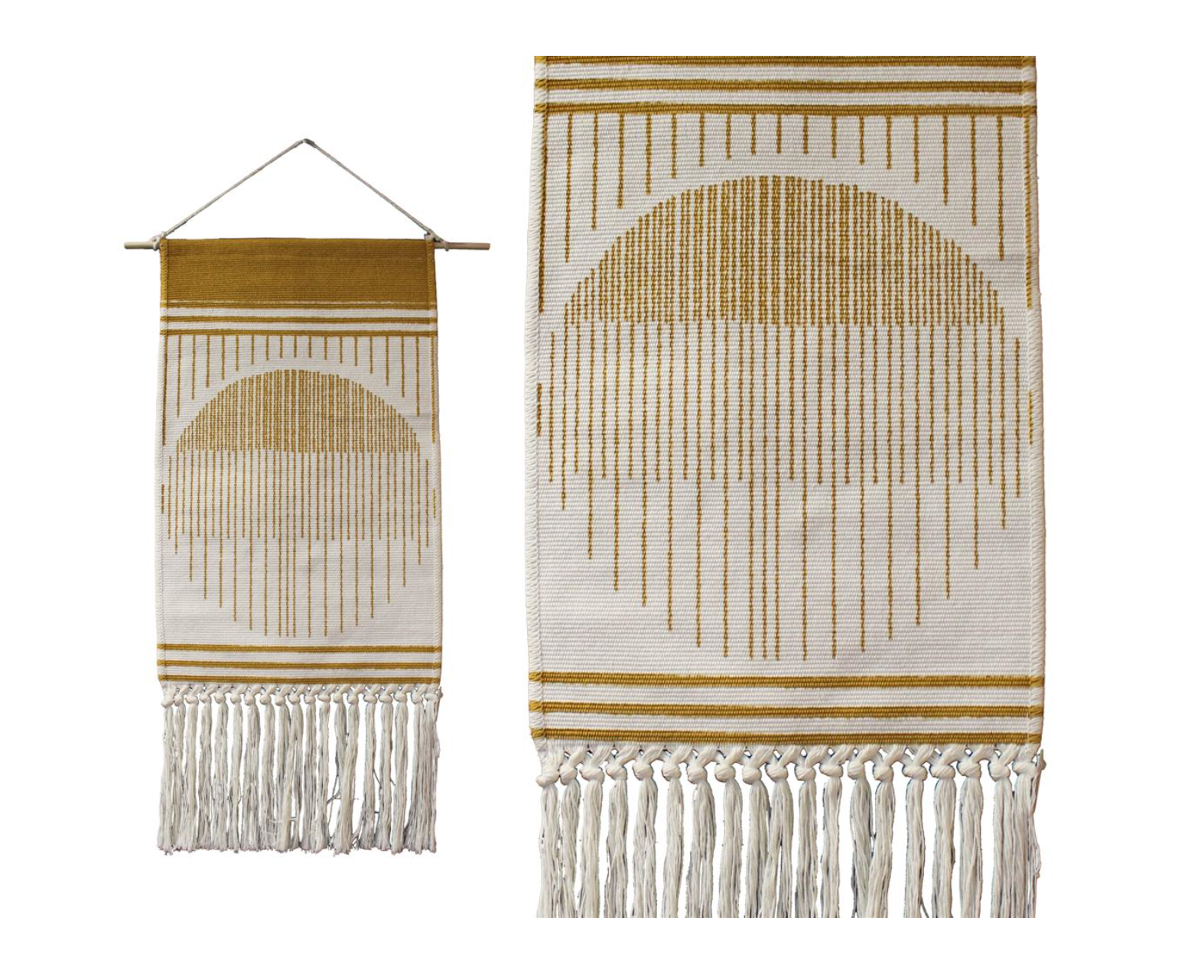 Hanging Tapestry - Ivory & Orange