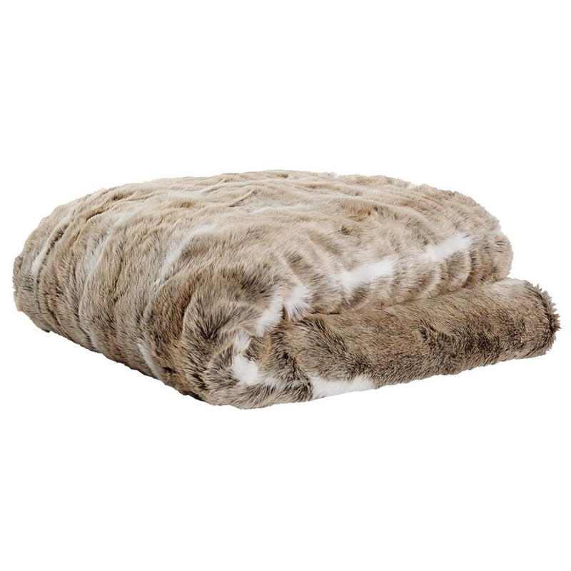 Fake fur grizzly Throw - Brown