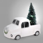 White Chritmas Truck With Tree Light