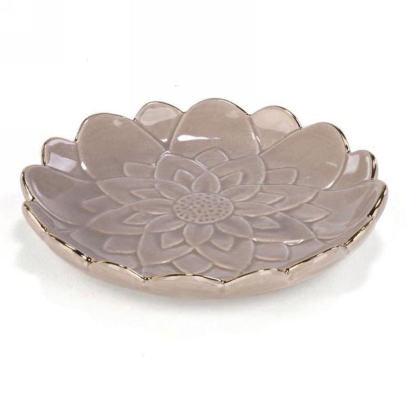Small flower platter - Taupe
