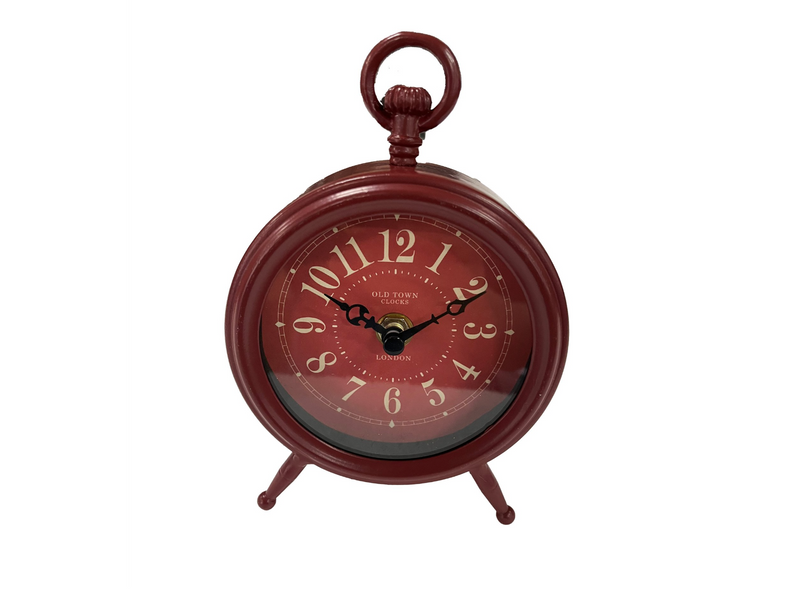 Rustic Alarm Clock - Red