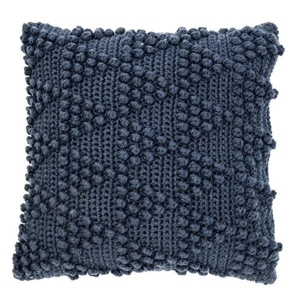 Bubble knitted cushion - Navy Blue
